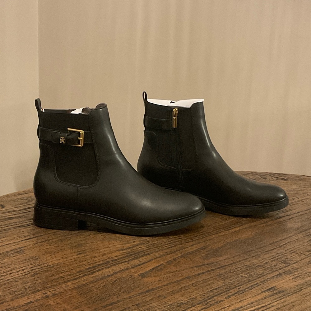 Tommy Hilfiger Black Ankle Boots